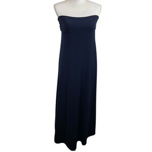 Bobeau | Navy Blue Strapless Midi Dress or Maxi Skirt 2 in 1
